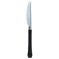 Amscan 436901.1 Classic Choice Premium Cutlery disposable-knives, 7 1/2", Black/Silver