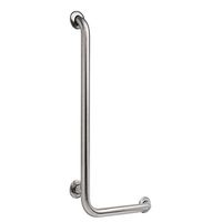 Franklin Brass 5682LH 1-1/2-Inch x 16-Inch by 32-Inch 90 Degree Bath and Shower Angle Bar, Left, Stainless Steel