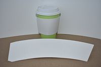 BriteVision "Generic White" Hot Beverage Cup Sleeves, (non-embossed, smooth surface) 1200Ct., Fits 12, 16 and 20 once paper cups