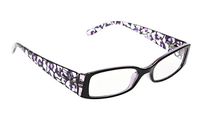 Reading Glasses for Women with Floral Arms Ladies Readers Eyeglasses（Black，+1.50）