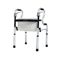 HYXQY-ZY Bariatric Adult Walking Frame Lightweight | Folding Walker with Seat for Seniors | Mobility Aid for Handicap Adjustable Height (Non-Slip, Safe and Stable)