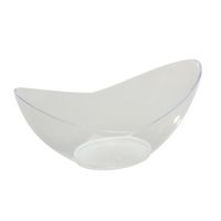 Fineline Settings 6303-CL, 5x2.6-Inch Clear Plastic Tiny Tureens, Disposable Salad Sauce Dessert Ice-Cream Catering Bowls (50)