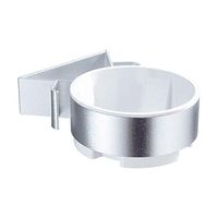 LIUCS Hairdryer Holder Hairdryer Holder Free Hole Bracket Wall Mount with Drink Holder Plastic Storage Holder for Single Bathroom (Color: White, Size: 16 8.5 12 cm)