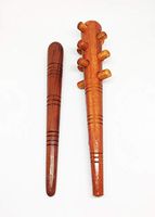 Pack 2 Finger-Foot, Foot Stick Wooden Massage Tool for Hand Back Neck Shoulder Body Reflexology Muscle Trigger Point Self Relief Manual Thailand