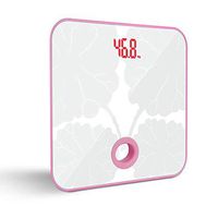 ZYY Bluetooth Digital Body Fat Scales Wireless Smart Weighing Weight Bathroom,150kg/ 400 Lb / 28st, Body Fat, Water, Muscle Mass (Color : Red)