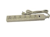 Wonpro 4000 Jules Surge Protector Power Strip with 6 SCHUKO Universal Outlets Worldwide use 110v-250V AC 13A 50Hz/60Hz 2500 Watts - Heavy Duty (6 Outlet with Euro Plug)