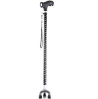 ZHM LED Light Walking Stick Adjustable Walking Cane Non-Slip Aluminium for Disabled and Elderly,Black
