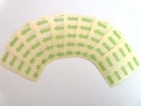 Minilabel 100 Labels , 20X10mm Arrow Shape , Light Green, Removable / Low Tack Colour Code Stickers