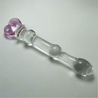 Micrkrowen Pink Heart End Healthy Pleasing Wand G-Point G Spotter Stimulating Stick Clear Crystal Toy T-Shirt Jeans Sunglasses-20.5cm Βuṫṫ Мaѕѕagѐṙ