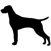 Vizsla Dog Decal Sticker (Black), Decal Sticker Vinyl Car Home Truck Window Laptop