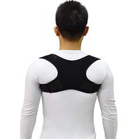 JIAOZHENG Adult Correction Belt, Anti-Humpback Back Braces Fixed with Back Potential Correction Black