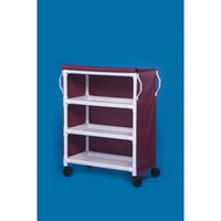 Deluxe 3 Shelf Linen Cart Spacing Size: 16", Mesh Cover Color: Blue