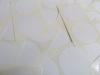Minilabel 50mm Serrated Edge , Certificate Wafer Company Seal Labels , Stickers For Embossing , Awards & Rewards White