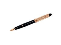 Aurora Ipsilon Rose Gold and Black Quadra Fountain Pen (Medium)