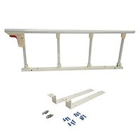 J-Bed Rails Safety Handles Bed Rails Folding Anti-Fall Bedside Baffle for Elderly Adults, Safety Bed Guard Rail Aluminum Alloy Punch Free, Silver (Size : 94×35cm)