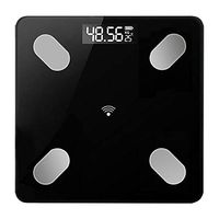 GMNP0di% Weighing Scale for People Bluetooth Body Fat Scale Electronic Weight Scale Home Smart Body Monitor LED Display Bluetooth APP BMI Weighing Electronic Scale Black 30x30cm