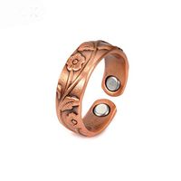Wollet Elegant Magnetic Copper Ring for Women with 2Pcs Strong Magnets Pain Relief for Arthritis and Carpal Tunnel Magnetic Therapy Copper Ring Gift for Women
