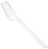 Fineline Flairware 2503-CL Extra Heavy Cutlery Forks In Clear. Pack of 100 (Packaging Design May Vary)