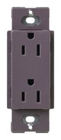 Lutron SCR-15-PL Satin Colors 15A Electrical Socket Duplex Receptacle, Plum