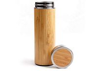 ZHENQ Creative Bamboo Thermos Stainless Steel Water Cup Thermos Thermos Coffee Thermos Vacuum Bottle (Color : A)