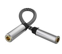 3.5mm Female to Female Adapter Cable，Morelecs 3.5mm Stereo Jack to 3.5mm Stereo Jack Female to Female Adapter Audio Extension Cable Aux Cable for Computer Mobile Phone Headphones Car Stereo