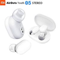 Xiaomi Mi AirDots Wireless Headphones Bluetooth V5.0 True Wireless Stereo TWS Wireless Earphones with Wirelss Charging Case 300mAh Charging Dock (White)
