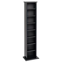 Prepac Slim Multimedia Tower Storage Cabinet, Black