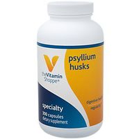 Psyllium Husks – Plantago Ovata Fiber Supplement That Supports Regularity Healthy Cholesterol, 840 mg per Serving Gluten Free (300 Capsules) by The Vitamin Shoppe