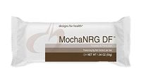 Designs for Health MochaNRG DF - Vegan-Friendly Rice Protein Fiber Bars in Mocha with 8 Net Carbs + 12g Protein, Dairy-Free Energy Support Bar with Carnitine + CoQ10 (12 Bars)