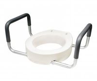 GF Health 6482R-2 Deluxe Round Toilet Seat Riser with Removable Armrest (Pack of 2)