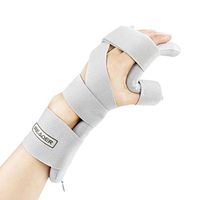 REAQER Resting Hand Splint Night WristThumb Immobilizer Support for Pain Tendinitis Sprain Fracture Arthritis Dislocation (Left)