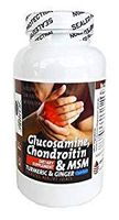 Raw Garden Glucosamine & Chondroitin with MSM, Turmeric, Ginger 240 Capsules 1500 mg per Serving