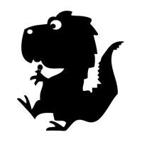 Leon Online Box T-Rex Dance Sing - Cartoon Decal [Choice] Vinyl Sticker for Car, Bike, iPad, Laptop, MacBook, Helmet