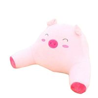 FamilyDream Cartoon Cute Car Waist Pillow PP Cotton Lumbar Support for Office Chair Back Support Seat Cushion for Women Girls (Pink Pig)
