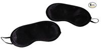 Lot of 2 Le Salon Sleeping Eye Mask Blindfold Soft Black - 6 Pack
