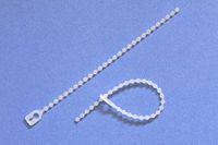 4-1/5" Natural Beaded Cable Ties w/ 8.8 lbs Tensile Strength (100 Ties/Pack) - GLT-GBT-100