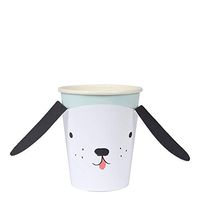 Meri Meri, Dog Party, Floppy Eared Dog Cups with Sleeves - Pack of 8