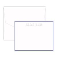 Personalized Montreal Embossed Card with Border (White)