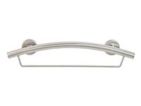 Lifeline Towel and Arched Grab Bar Combo - Home Mobility Aid | Smooth Grip | Brushed Nickel