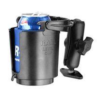RAM MOUNTS (RAM-B-102-132U 1" Diameter Ball Mount with Diamond Base, Self-Leveling Cup Holder & Cozy