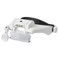 Loupe 1X 2X 8X Illumination Mobile Magnifier with 3 LED Lights HD Lens Microscope Photo Jewelry Identification Watch DIY Crafts Engraving and Repair White Magnifying Glass