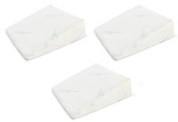 Xtreme Comforts 7" Memory Foam Bed Wedge Pillow, Hypoallergenic Breathable, Washable Bamboo Cover, Elevated Support Cushion, Acid Reflux, Lower Back Pain, Heartburn, Snoring (3 Pack)