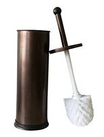 YoYo Moon Bronze Toilet Brush for Tall Toilet Bowl with Lid Brush Holder