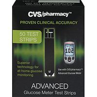 Cvs/pharmacy Advance Glucose Meter Test Strips ~50 Test Strips (Pack of 1)
