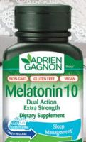 Adrien Gagnon - Melatonin 10 mg (Extra-Strength Dual Action Time-Release), Fast-Dissolving Natural Sleeping Aid, 120 Tablets