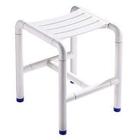 LBSX Shower Chair Adjustable Bath Seat Stainless Steel Nylon Non-Slip Safety accessible Bathroom Shaving Stool Bench Bathtub Stool Seat for Elderly, Senior, Handicap & Disabled (Color : White)