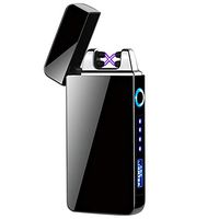 GOTDCO. Windproof Lighter,Electric Arc Lighter USB Rechargeable Lighter,Flameless Lighter Plasma Pocket Lighter with Battery Indicator Igniter for Fire Cigarette Candle Camping Hiking (A)