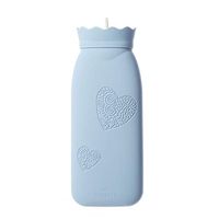 Rubber Hot Water Bottle Durable Hot Water Bag Water-Filled Silicone Hot Water Bottle Reusable Portable Hot Water-Filled Hot Water Bottle Hot Water Bottle Knit (Color : K)