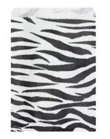 888 Display - 200 pcs of 8.5" x 11" Zebra Print Paper Gift Bags Shopping Sales Tote Bags