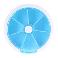 chuwa Pill Box Portable Weekly Pill Organizer Travel 7 Day Pill Box Case with Compartment to Hold Vitamins, Cod Liver Oil, Supplements and Medication